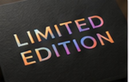 Holographic foil Limited Edition lettering