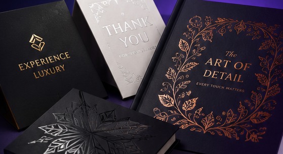 Foil stamped and embossed premium print samples